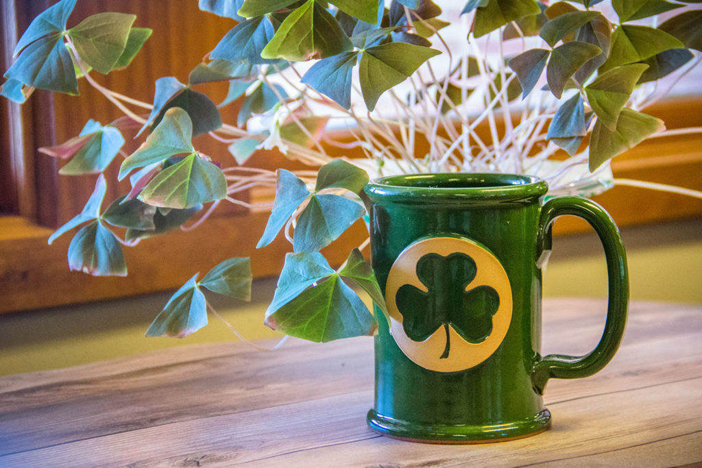 Irish Designed Pottery Mug with A Leprechaun Design